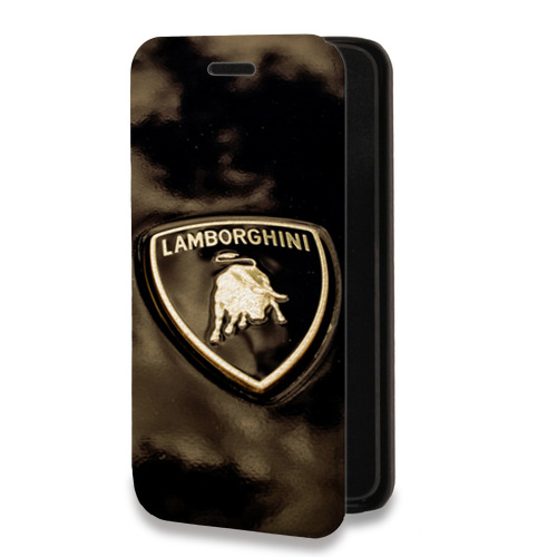 Дизайнерский горизонтальный чехол-книжка для Iphone 12 Pro Lamborghini