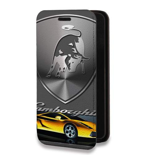 Дизайнерский горизонтальный чехол-книжка для Realme Narzo 30 5G Lamborghini