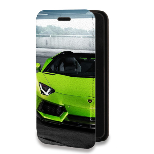 Дизайнерский горизонтальный чехол-книжка для Iphone 11 Pro Lamborghini