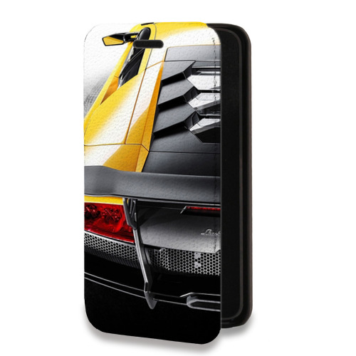 Дизайнерский горизонтальный чехол-книжка для Meizu M5 Lamborghini