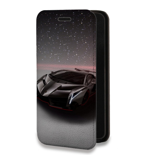 Дизайнерский горизонтальный чехол-книжка для Xiaomi Poco X3 Lamborghini