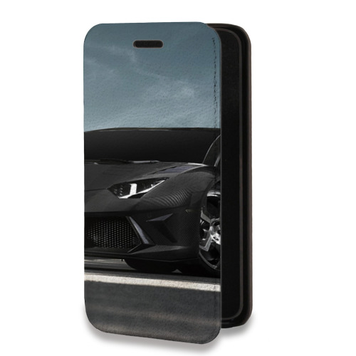 Дизайнерский горизонтальный чехол-книжка для Huawei P40 Lite E Lamborghini