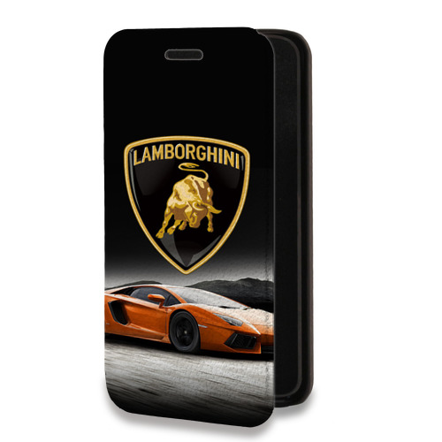 Дизайнерский горизонтальный чехол-книжка для Huawei Honor Note 8 Lamborghini