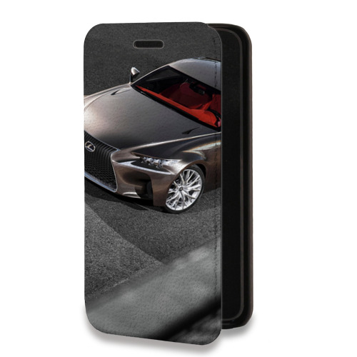 Дизайнерский горизонтальный чехол-книжка для Iphone 14 Pro Lexus