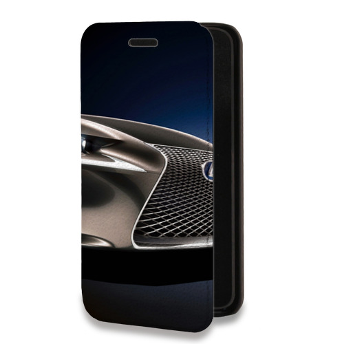 Дизайнерский горизонтальный чехол-книжка для Iphone 14 Pro Lexus