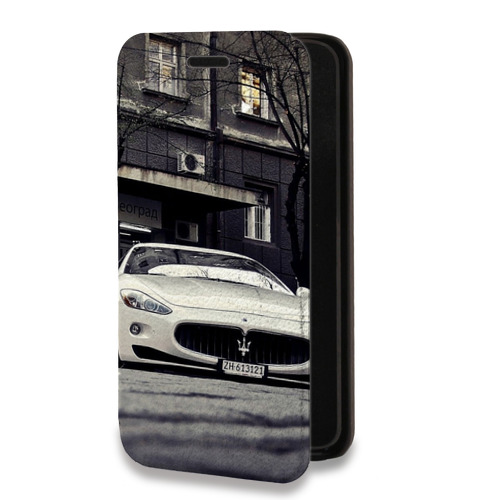 Дизайнерский горизонтальный чехол-книжка для Iphone 7 Plus / 8 Plus Maserati