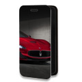 Дизайнерский горизонтальный чехол-книжка для Iphone 7 Maserati