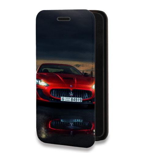 Дизайнерский горизонтальный чехол-книжка для Iphone 11 Pro Max Maserati