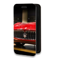 Дизайнерский горизонтальный чехол-книжка для Iphone 7 Plus / 8 Plus Maserati