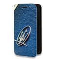 Дизайнерский горизонтальный чехол-книжка для Iphone 7 Maserati