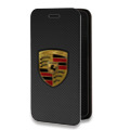 Дизайнерский горизонтальный чехол-книжка для Iphone 12 Pro Porsche