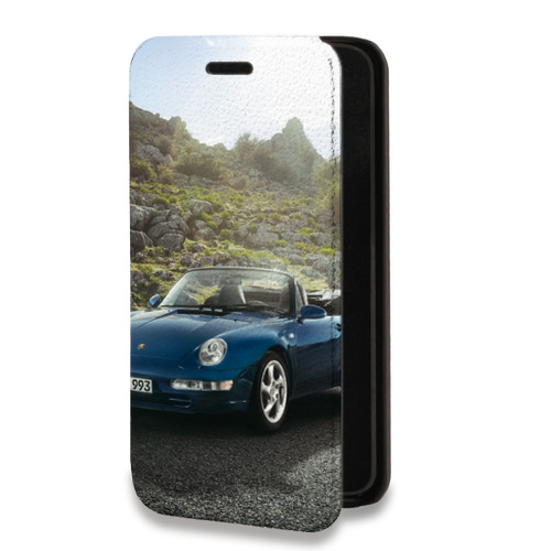 Дизайнерский горизонтальный чехол-книжка для Samsung Galaxy A50 Porsche