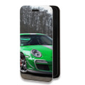 Дизайнерский горизонтальный чехол-книжка для Iphone 14 Pro Max Porsche