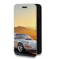 Дизайнерский горизонтальный чехол-книжка для Iphone 11 Porsche