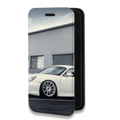 Дизайнерский горизонтальный чехол-книжка для Iphone 14 Pro Porsche