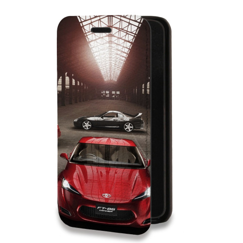 Дизайнерский горизонтальный чехол-книжка для Iphone 14 Pro Toyota