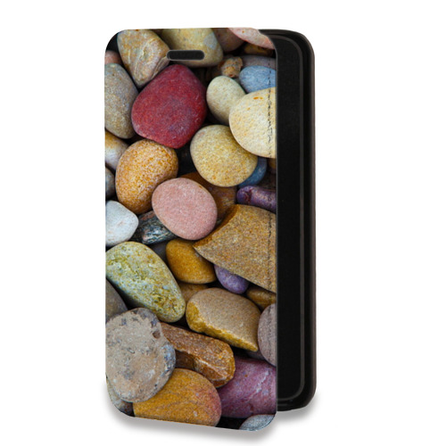 Дизайнерский горизонтальный чехол-книжка для Huawei P40 Pro Текстура камня