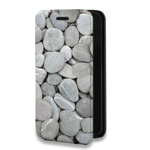 Дизайнерский горизонтальный чехол-книжка для Iphone 7 Plus / 8 Plus Текстура камня