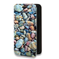 Дизайнерский горизонтальный чехол-книжка для Nokia 2.3 Текстура камня