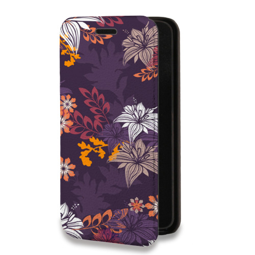 Дизайнерский горизонтальный чехол-книжка для Iphone 13 Pro Max Цветочные паттерны