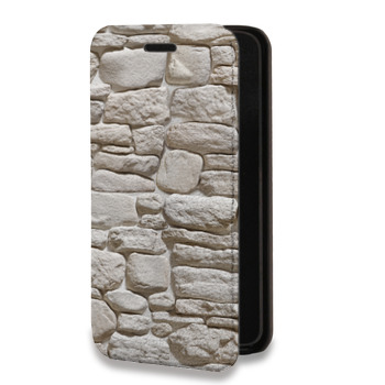 Дизайнерский горизонтальный чехол-книжка для Huawei Honor 9A Текстура камня (на заказ)