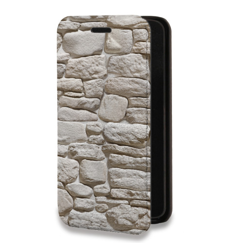 Дизайнерский горизонтальный чехол-книжка для Huawei P Smart (2019) Текстура камня