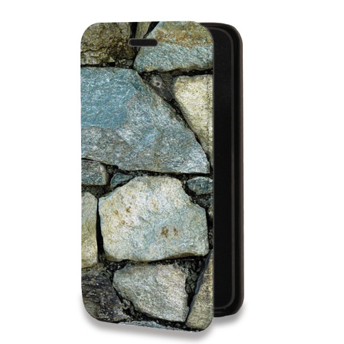 Дизайнерский горизонтальный чехол-книжка для Nokia 3.4 Текстура камня