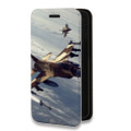 Дизайнерский горизонтальный чехол-книжка для Iphone 14 Pro Max Самолеты