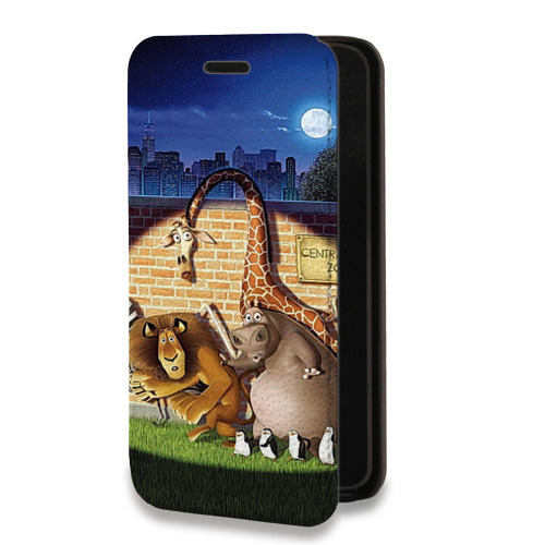 Дизайнерский горизонтальный чехол-книжка для Huawei Honor 50 Мадагаскар