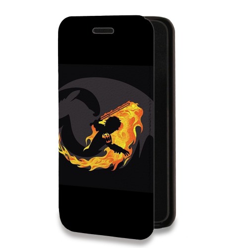 Дизайнерский горизонтальный чехол-книжка для Huawei Honor 50 Как приручить дракона