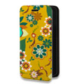 Дизайнерский горизонтальный чехол-книжка для Iphone 12 Pro Цветочные паттерны