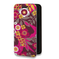 Дизайнерский горизонтальный чехол-книжка для Iphone 12 Pro Max Цветочные паттерны