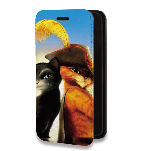Дизайнерский горизонтальный чехол-книжка для Iphone 11 Pro Max Кот в сапогах