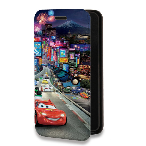 Дизайнерский горизонтальный чехол-книжка для Huawei Nova 9 SE Тачки