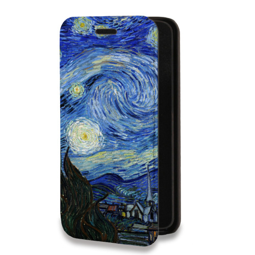 Дизайнерский горизонтальный чехол-книжка для Samsung Galaxy A52 Звездная ночь