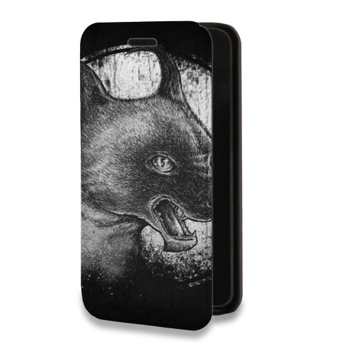 Дизайнерский горизонтальный чехол-книжка для Iphone 7 Мистические кошки