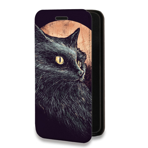 Дизайнерский горизонтальный чехол-книжка для Iphone 12 Pro Мистические кошки
