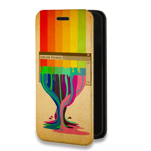 Дизайнерский горизонтальный чехол-книжка для Xiaomi Mi 11 Радуга красок