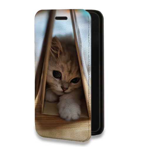 Дизайнерский горизонтальный чехол-книжка для Alcatel One Touch Idol 2 mini Котята