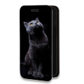 Дизайнерский горизонтальный чехол-книжка для Iphone 13 Pro Кошки
