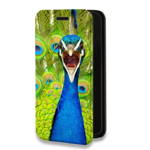 Дизайнерский горизонтальный чехол-книжка для Iphone 14 Pro Max Павлины