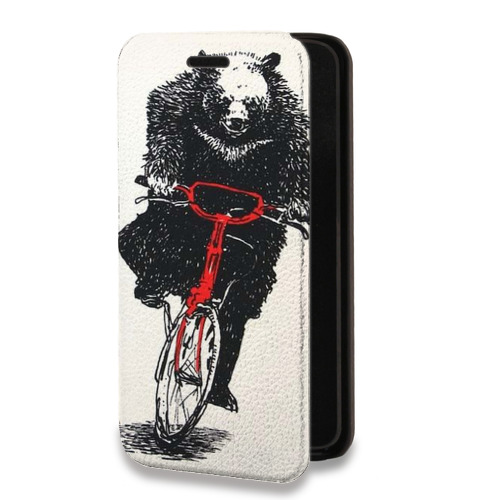 Дизайнерский горизонтальный чехол-книжка для Iphone 13 Pro Медведи