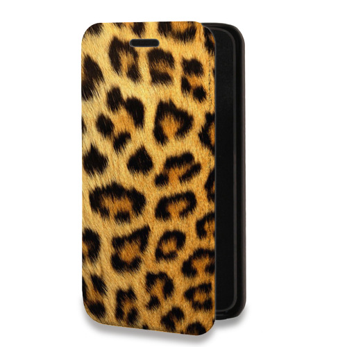 Дизайнерский горизонтальный чехол-книжка для Iphone 13 Mini Леопард