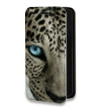 Дизайнерский горизонтальный чехол-книжка для Iphone 7 Plus / 8 Plus Леопард