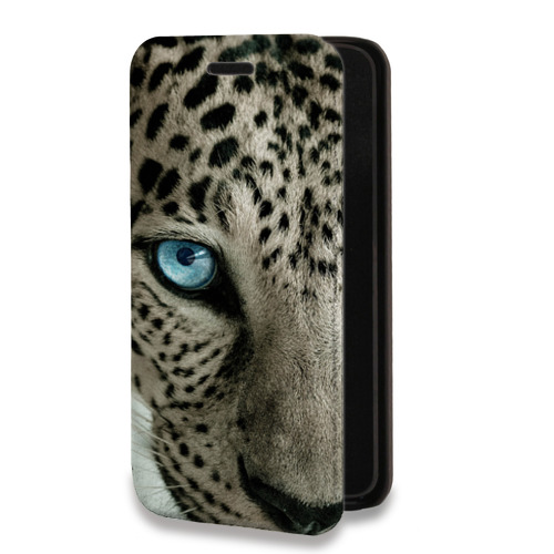 Дизайнерский горизонтальный чехол-книжка для Samsung Galaxy S21 Леопард