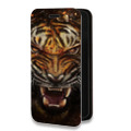 Дизайнерский горизонтальный чехол-книжка для Iphone 12 Pro Max Тигры