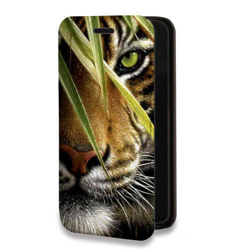 Дизайнерский горизонтальный чехол-книжка для Iphone 13 Pro Тигры