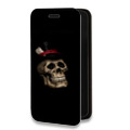 Дизайнерский горизонтальный чехол-книжка для Samsung Galaxy A51 Мир черепов