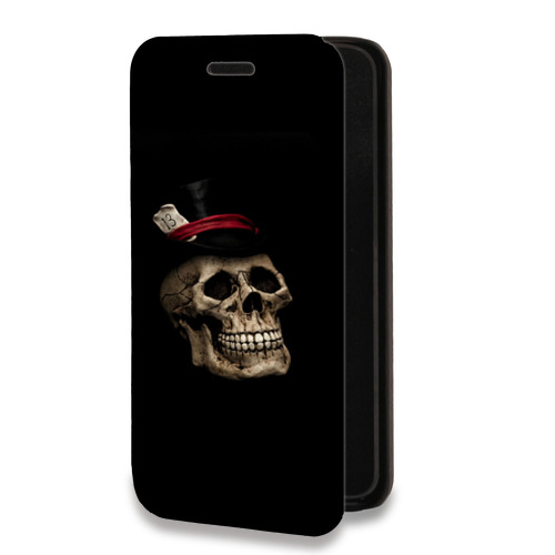 Дизайнерский горизонтальный чехол-книжка для Samsung Galaxy A51 Мир черепов