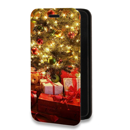 Дизайнерский горизонтальный чехол-книжка для Realme C11 Новогодняя елка
